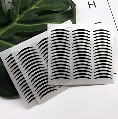 6Sheet(288PCS) Black Self Adhesive Natural Temporary Single Sided Sticky Eye Make Up Slim Eyeliner Sticker Eyelid Transfer Tape Eyeshadow Tattoo Eyeline Instant Eye Lift Tapes for Women Girls