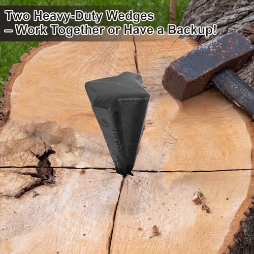 5 Lbs 1 Pcs Wood Splitting Wedges Manual Log Splitter, Black - Image 5