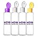 MoYo Natural Labs 3.4 oz Tsa approved Bpa free travel bottle with sturdy color flip tops made in the usa clear travel container 100ml 3.4 oz travel bottles Pack of 4