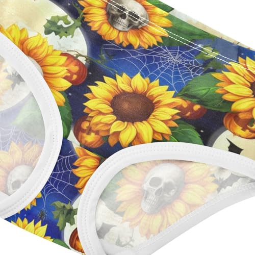 Joisal Cotton Girls Underwear Toddlers Sunflowers Skulls Halloween Cute Panties Girl Cartoon Undies Kids Briefs 2t4