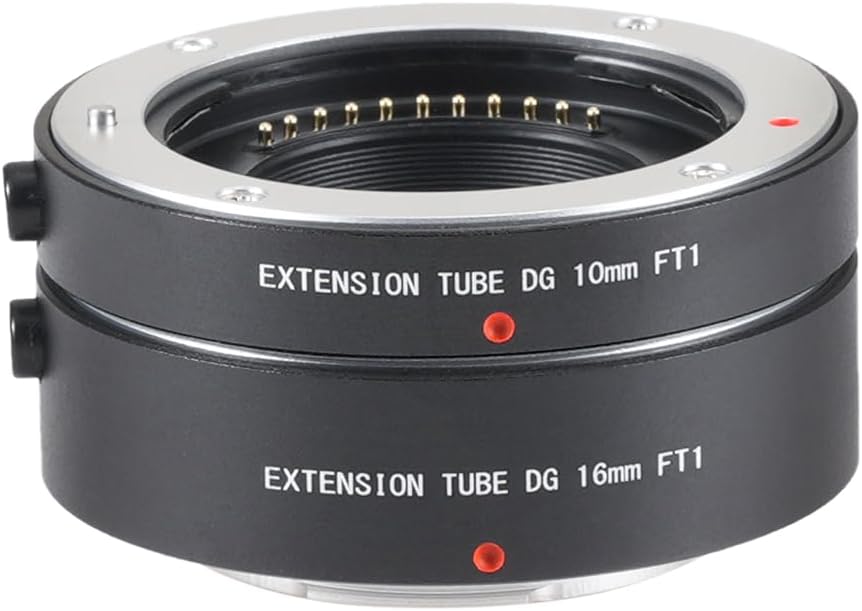 FEICHAO Auto Focus Macro Extension Tube Set (10mm and 16mm) Compatible with M4/3 Lens