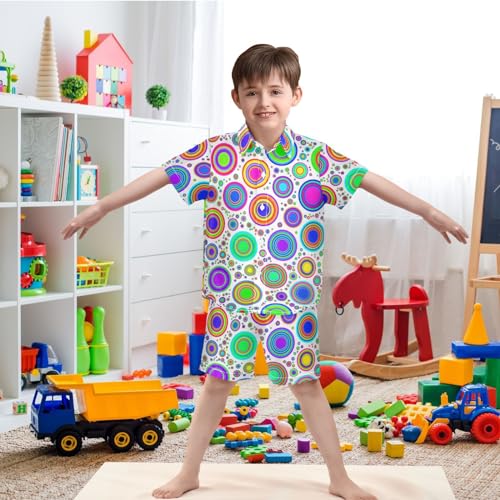 Image of visesunny Boys Hawaiian Shirt and Short Set Summer Outfit Kids 2 Piece Clothes Set 3-10Y