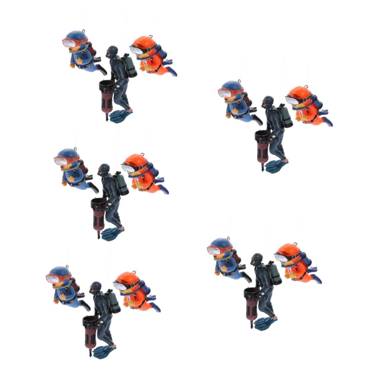 TOPBATHY 5 Ensembles Décoration D'aquarium Decor Aquarium Décoration Aquarium Figurine De Plongeur Aquatique Ornement De Plongeur Flottant pour Aquarium Décorations D'aquarium 3 Pièces * 5