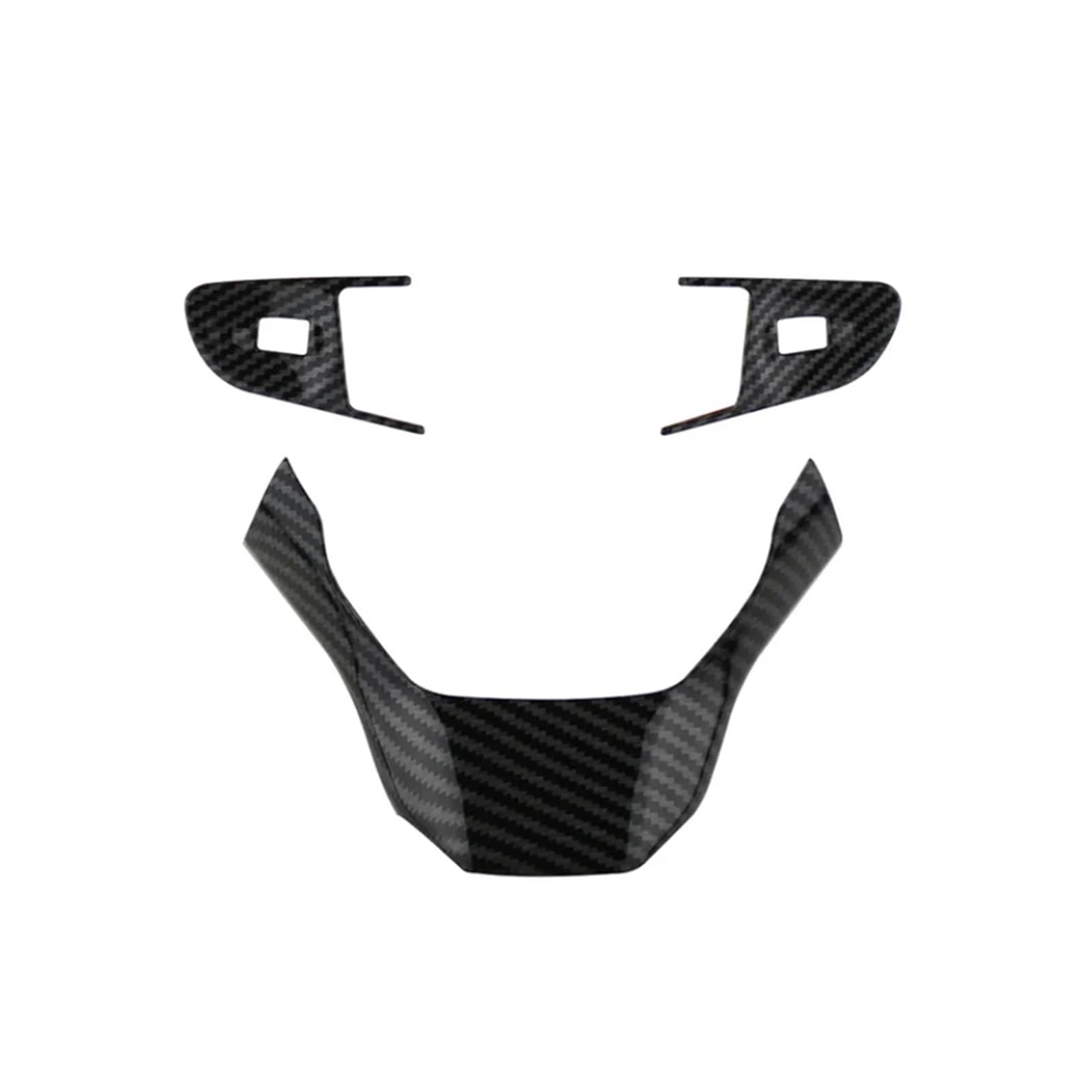3 sztuki/zestaw nakładek na kierownicę samochodową | Compatible With Peugeota,408 2014-2019,stylowe akcesoria samochodowe konsoli środkowej(ABS carbon fiber)