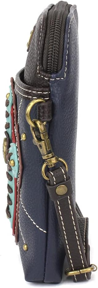 CHALA Cell Phone Crossbody Purse-Women PU Leather/Canvas Multicolor Handbag with Adjustable Strap - Image 5