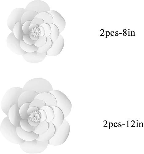 Miniatura 4 de YLY's love 4 flores de papel 3D gigantes para decoración de fiestas, bricolaje hechos a mano para telón de fondo de boda, despedida de soltera, baby