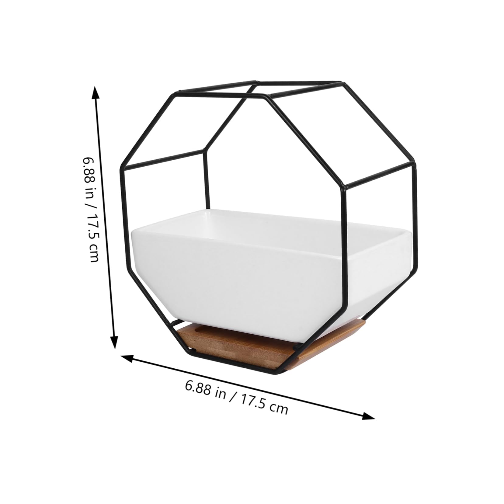 FUNOMOCYA Simple Plant Rack Wall Mounted Flower Pot Holder Rustic Ceramic Decor for Home Easy to Use and Install