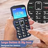 uleway 4G Big Button Mobile Phone for Elderly Senior Cellphone Easy to Use Basic Mobile Phone SIM Free Unlocked Senior Phone With SOS Emergency Call Button(blue) - Image 2