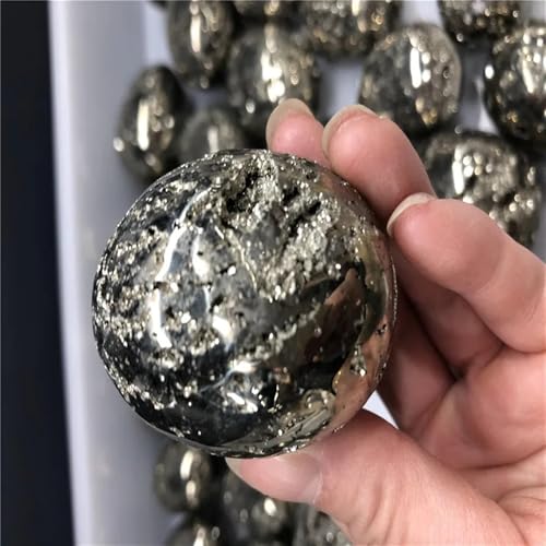 Œuf de quartz à reflets chalcopyrite pour sublimer une étagère ou un centre de table moderne - 4
