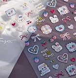 Small Cute Sticker 3D Relief Design Decals for iPhone 17 PRO / 17 PROMAX Cell Phone Camera Screen Lens,NS Switch Game Handle Controllers，Scrapbooking Laptop Diary Planner Collage DIY (M-1151)
