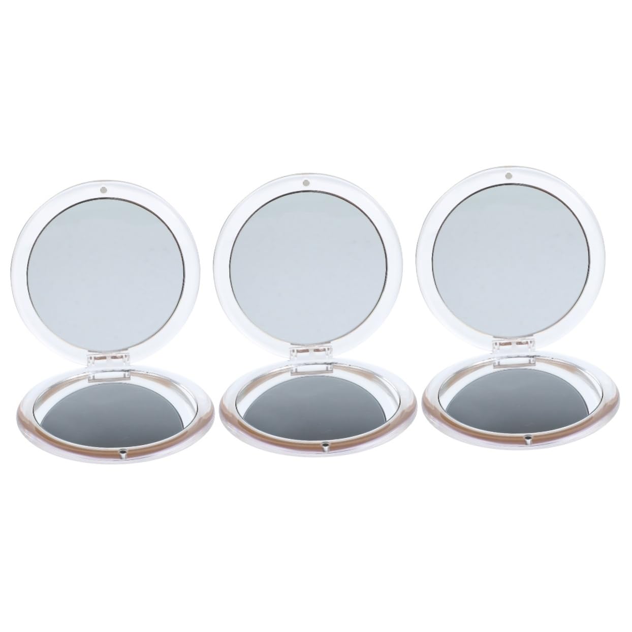 Miroir compact grossissant x10 parfait pour retouches maquillage en voyage