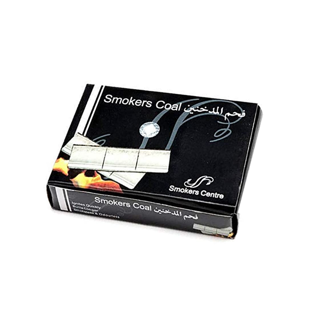 Smokers Silver Coconut Coal (30 pcs) Rectangle Shape Charcoal