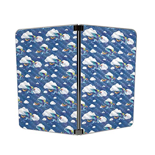 Image of MIGHTY SKINS MightySkins Carbon Fiber Skin for Microsoft Surface Duo - Rainbow Pegasus | Protective, Durable Textured Carbon Fiber Finish | Easy to Apply | Made in The USA