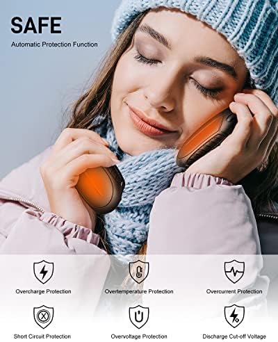Hand Warmers,2Pack Portable Hand Warmer, KICLBD 10 Hrs Long Lasting Hand Warmer, 3 Heat Levels Electronic Pocket Heater, Rechargeable Hand Warmer for Home,Outdoor,Camping, Hiking,Best Gift in Winter.