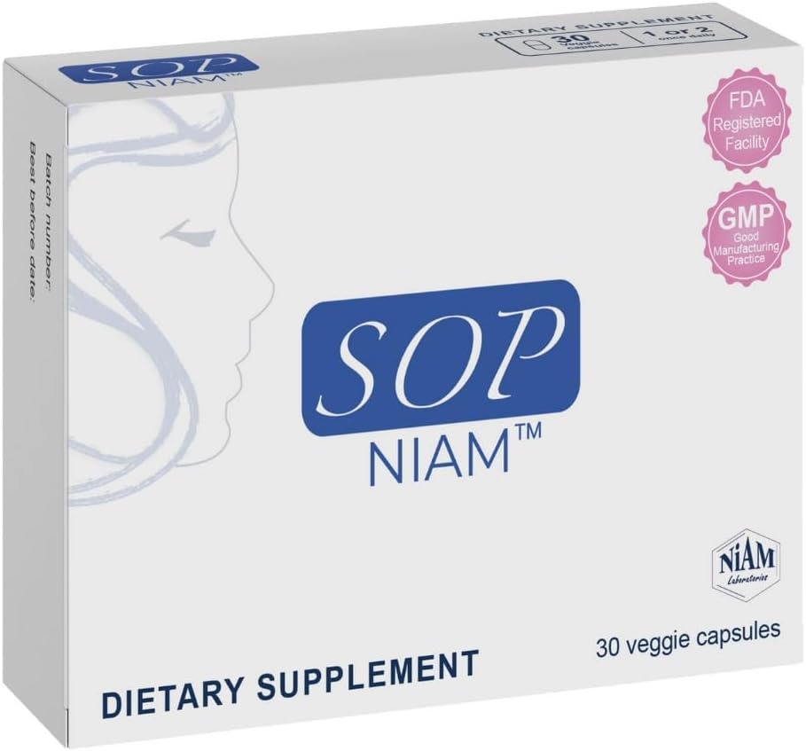 PCOS SOP NIAM – Food Supplement with D-Chiro Inositol, Vitamins and Minerals – 30 Capsules