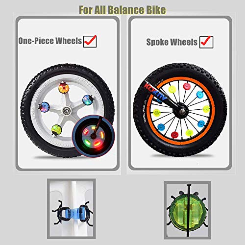 image for INWISH Kids Ladybug Bike Spoke Lights, 4 Pack Front and Back Bicycle W