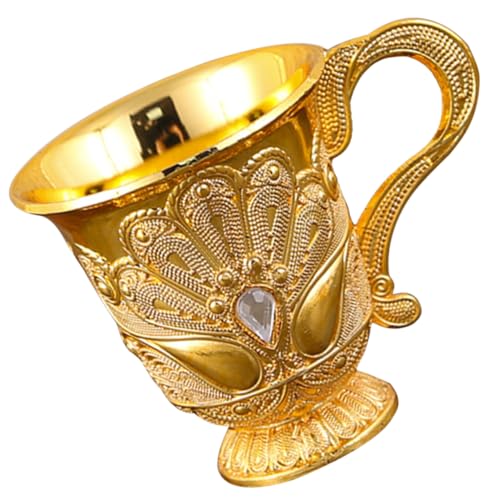 Copa de cáliz vintage, Taza de sacrificio, decoración de copa de vino blanco for mesa, vaso de vino, copas de vino de tallo largo, decoraciones for ceremonia de boda, taza de té vintage(Gold)