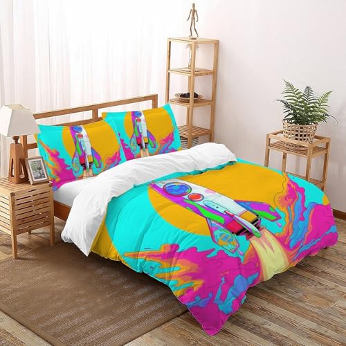 Housse de couette microfibre douce et anti-plis pour un lit double impeccable - 2