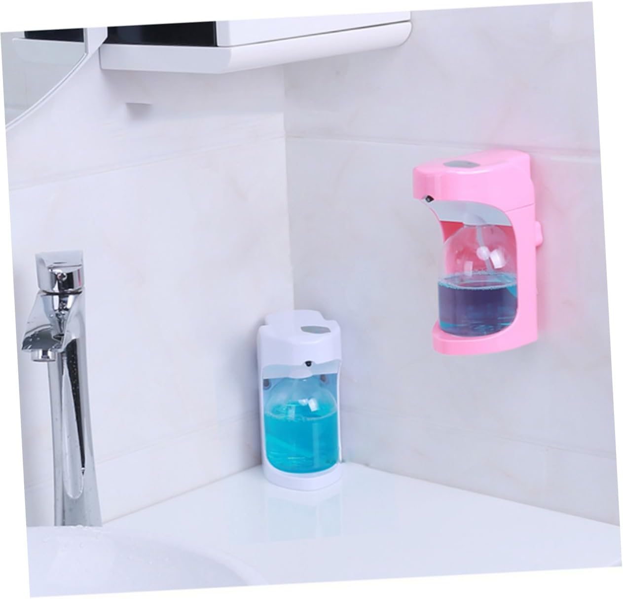 PRETYZOOM Touchless Automatic Soap Dispenser Infrared Sensor Pump for Kitchen and Bathroom Foam Output Wall Mounted Countertop