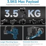 Feiyu SCORP-C 2 Camera Gimbal Stabilizer - 3.5kg Payload, AI Tracking, Bluetooth Shutter Control, Compatible with Canon/Sony/Nikon