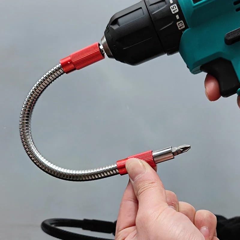 Extensión de broca flexible de metal magnética para evitar esquinas estrechas 3