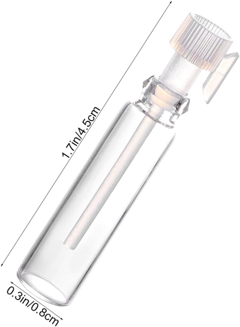 100pcs Perfume Sampler Glass Bottles Travel-friendly Empty Bottles for Essential Oils and Fragrances Includes Dropper Vials