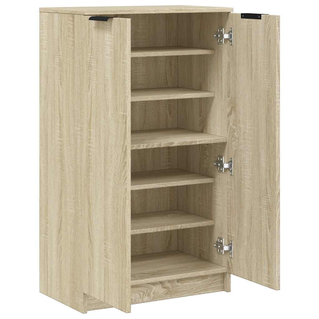 vidaXL Zapatero Madera contrachapada Roble Sonoma 59x35x100,5 cm