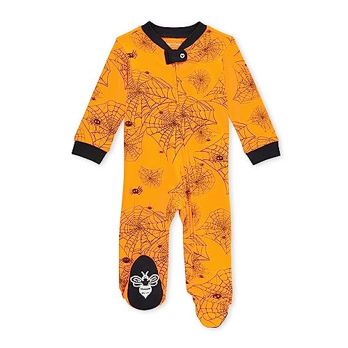 Image of Burt's Bees Baby Boys' Sleep and Play Pjs, 100% Organic Cotton One-piece Zip Front Romper Jumpsuit Pajamas