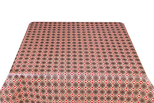 Image of The Furnishing Tree Waterproof Square Shaped 4 Seater Printed Center Table Cover Size 48x48 inches with White Border Lace