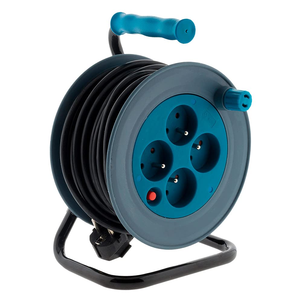 Zenitech - Enrouleur ménager 15m 3G1mm² - Bleu - 5