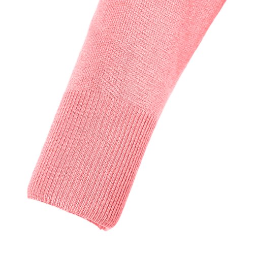 Urban Coco Women's Cropped Cardigan V-Neck Button Down Knitted Sweater 3/4 Sleeve (S, Pink) #TOP5