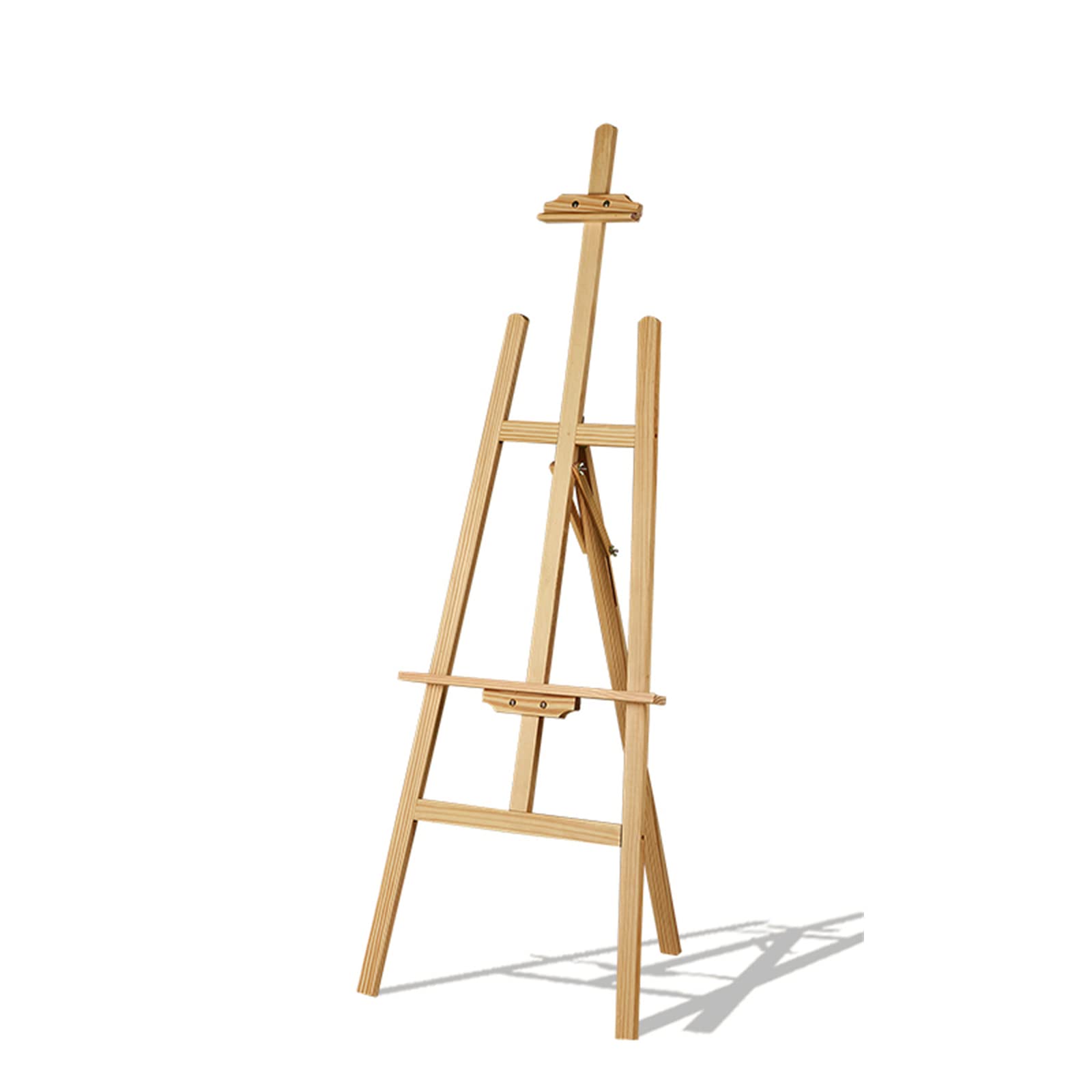 CWCQGH Floor Easel 150cm Tall A-Frame Wood Display Easel Portable Art Easel Folding Easel Tripod for Wedding Party and Exhibition Display Poster (B 150CM)