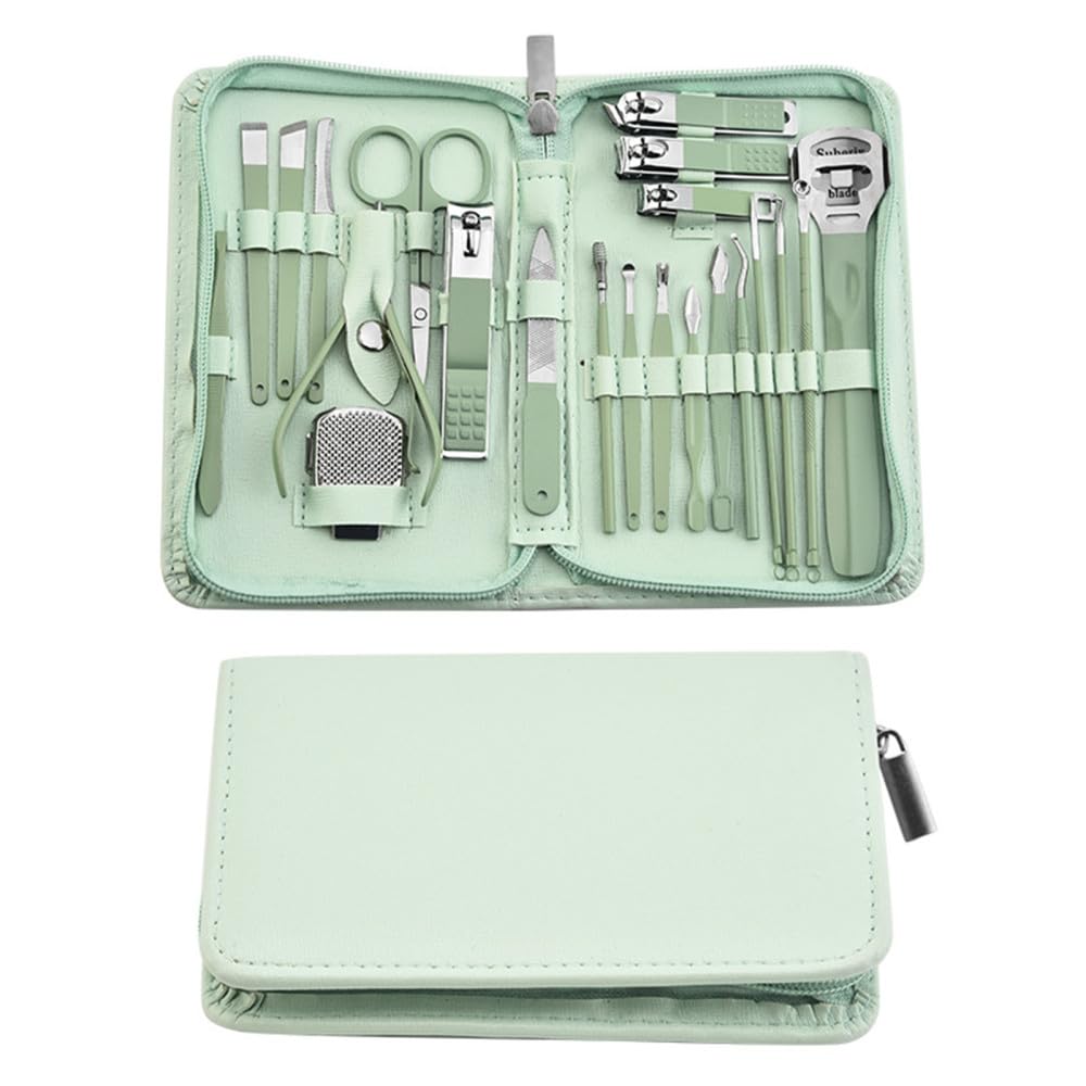 Nagelknipser Set, Edelstahl Maniküre und Pediküre Werkzeug Kit mit Cutters, Schere und Ohrlöffel für den Haushalt