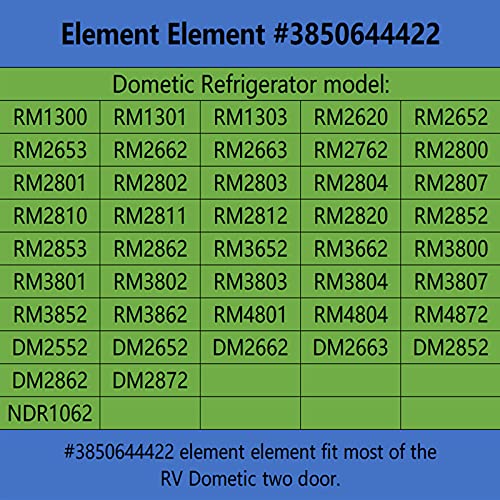 Heating Element # 3850644422 For Dometic Refrigerator(325W 120Vac),Compatible With Refrigerator Models Dometic Rm2652/Dm2652/Dm2852/Dm2662/Dm2663/Dm2862 #TOP4