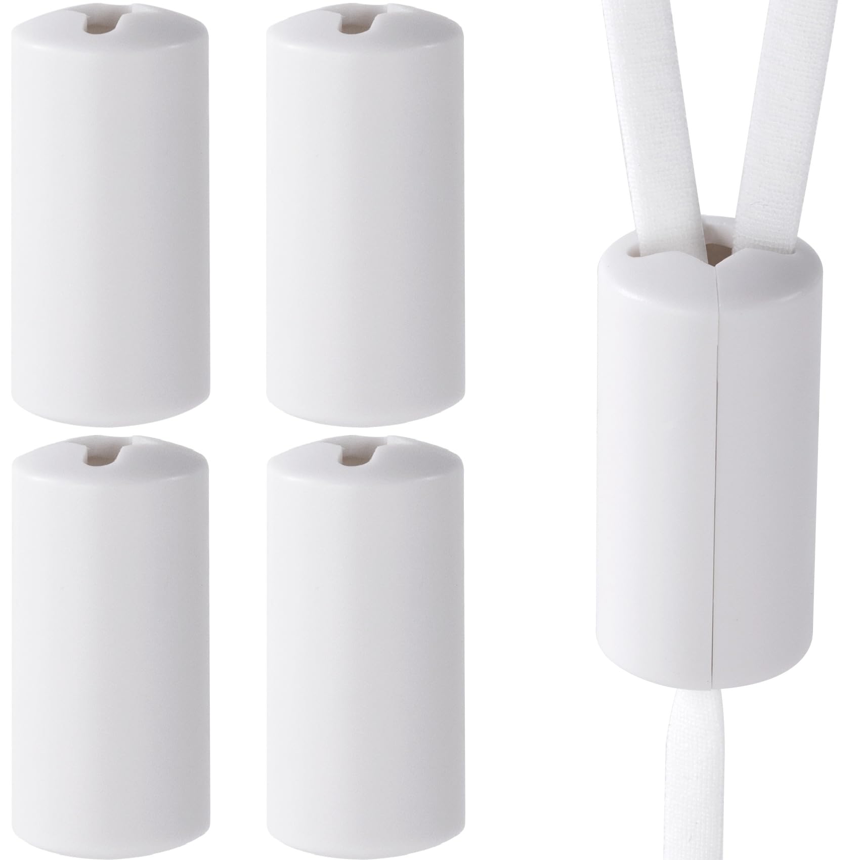 guleon 4 Pcs Breakaway Blind Cord, Blind Pull Cord Knobs, 1.46in, White