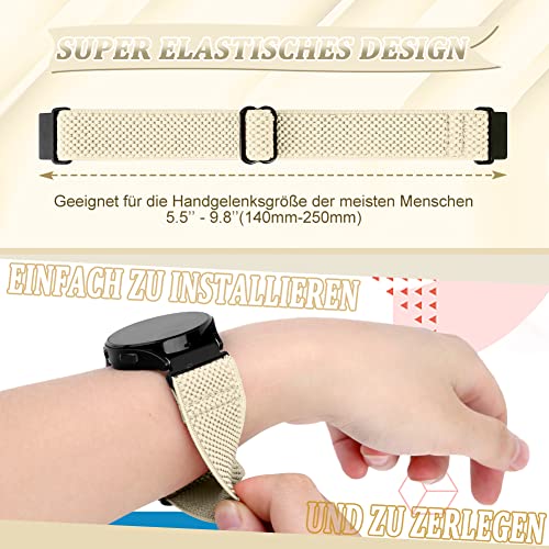 Elastische Uhrenarmbänder,16mm 18mm 19mm 20mm 22mm 24mm Schnellverschluss Nylon Armband Verstellbare Aatmungsaktive Sportbänder Ersatzarmband für Herren Damen – Bild 4