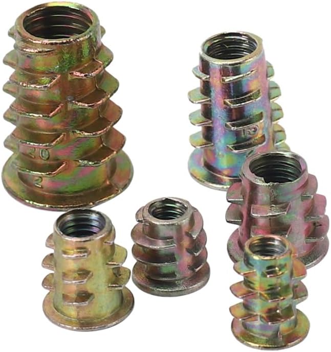 Threaded Inserts Nuts, Wood Insert Assortment Tool Kit, M4/M5/M6/M8 Furniture Screw Inserts Bolt Fastener(330 PCS) - (Color: Red)