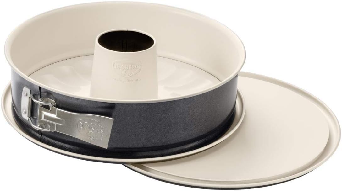 Dr. Oetker Springform mit Flach- und Rohrboden Ø 26 cm Back-Trend – Backform mit keramisch verstärkter Antihaft-Beschichtung, extra hoher Rand, hitzebeständig bis 230°C, auslaufsicher