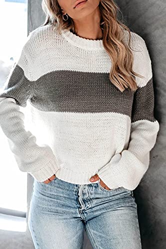 Image of NEYOUQE Womens Long Sleeve Color Block Pullover /Cardigan Sweaters Striped Tops Casual Hoodies Sweatshirts Jackets