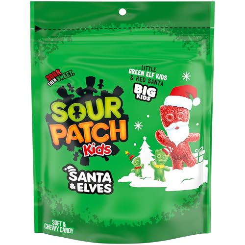SOUR PATCH KIDS Santa & Elves Soft & Chewy Holiday Candy, 9.8 oz
