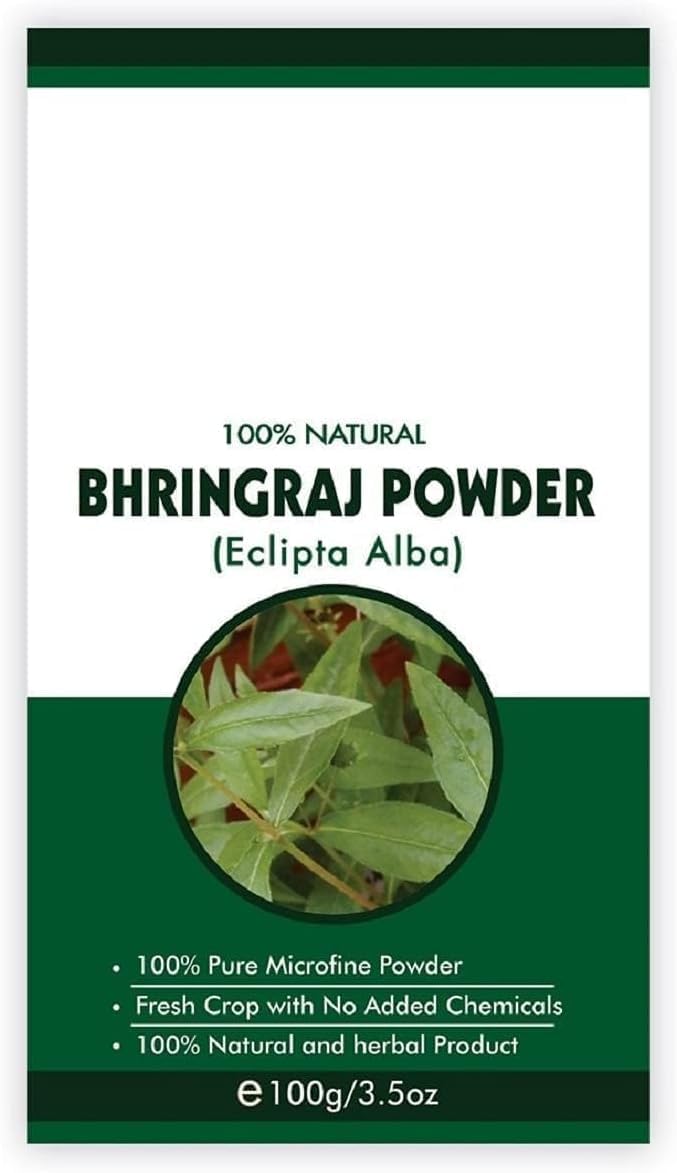 RB 100 Pure Bhri ngraj Pow der for Hair Natural Hair Care No Added Chemicals 100 Grams