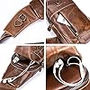 Xieben Leather Sling Bag for Men Outdoor Travel Sports Chest Bag Hiking Camping Casyak Crossbody Shoulder Pack Day Pack Backpack Pouch Purse #5