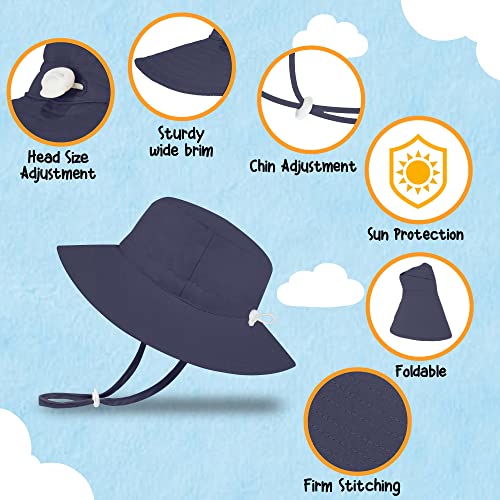 Baby Sun Hat UPF 50+ Protection Toddler Summer Bucket Hats Boys Girls Beach Swim Pool Play Sunhat Wide Brim Adjustble Kid Cap4