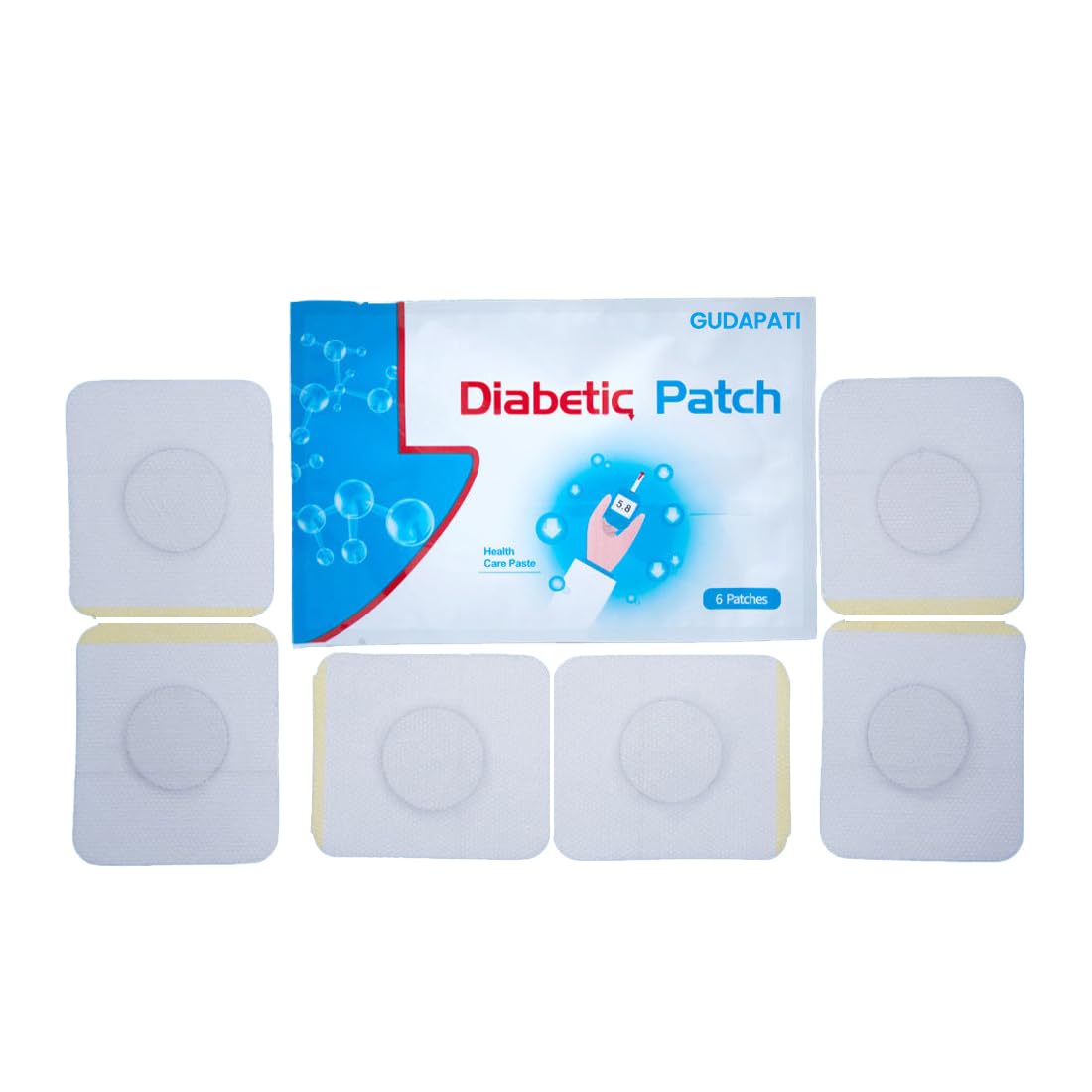 100% Natural Herbal Diabetes Support Patch | Plant Based Wellness Sticker for Daily Blood Sugar Balance CareFor Men & Women | Easy to Use Adhesive Patches | (6pcs in 1 bag)