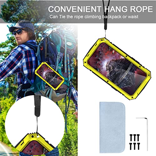 Coque robuste iPhone 13 antichoc blindée jaune avec vitre