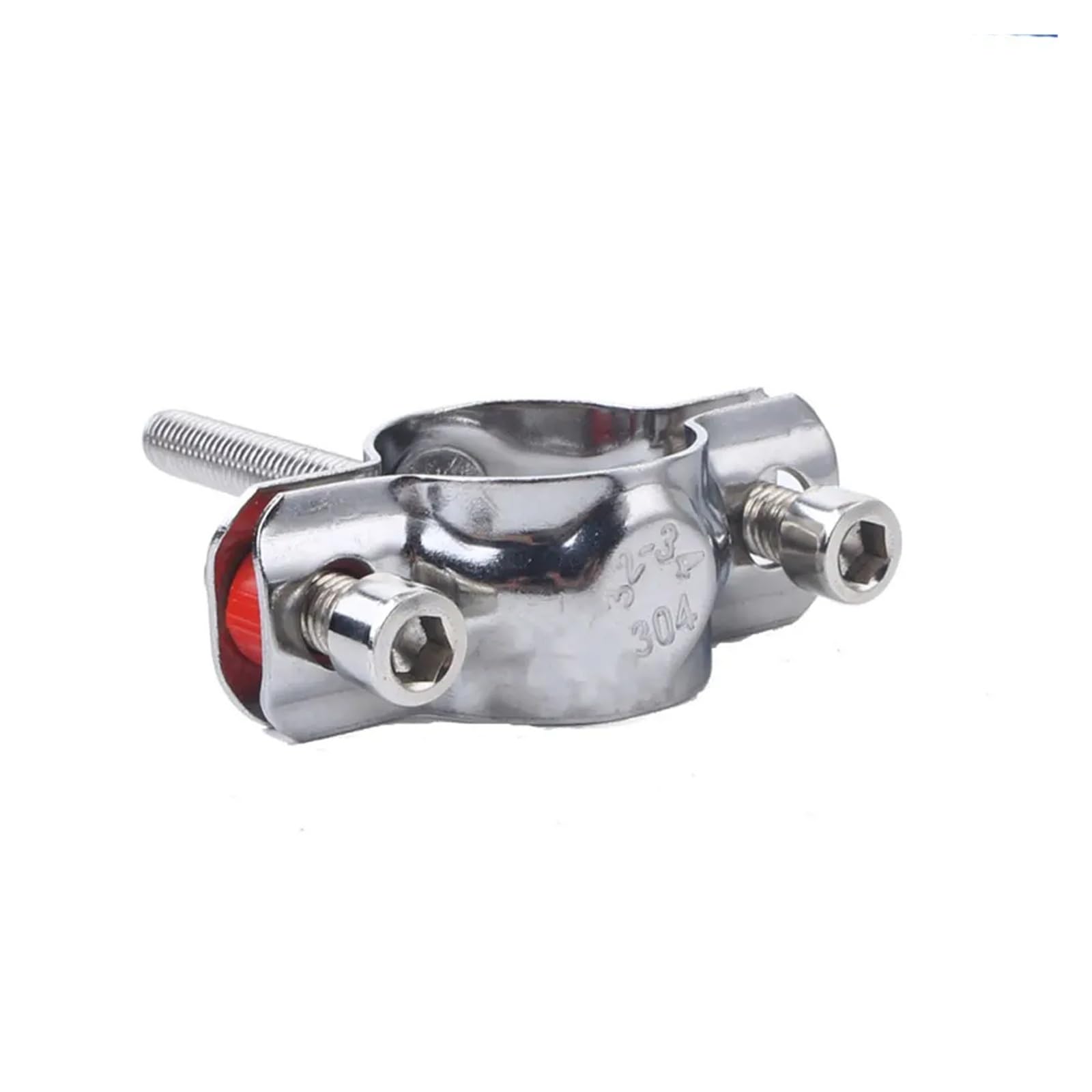 Abrazadera de soporte tubo ajustable, abrazadera suspensión acero inoxidable 304 con varilla tornillo M8 45mm, ajuste OD 15-219mm(Fit 169mm OD Tube)