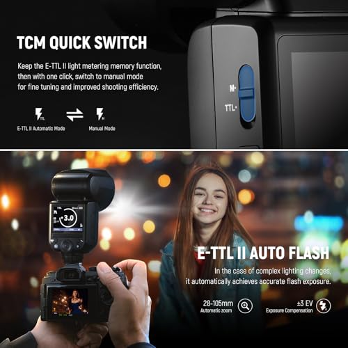 Image of NEEWER Z2-S 2.4G TTL Round Head Flash Speedlite Compatible with Sony Cameras, Compatible with Godox, 76Ws 1 /8000s HSS, Diffuser, 2 Modeling Lamps, Upgraded UI, TTL /M Toggle Key, 3000mAh /600 Full Power