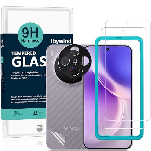Image of Ibywind for vivo X300 5G Screen Protector,2-Pack,9H Hardness Tempered Glass with Camera Lens Protector,Easy Installation Tool,Bubble-Free,Fingerprint Unlock,Anti-Shatter,Anti-Scratch