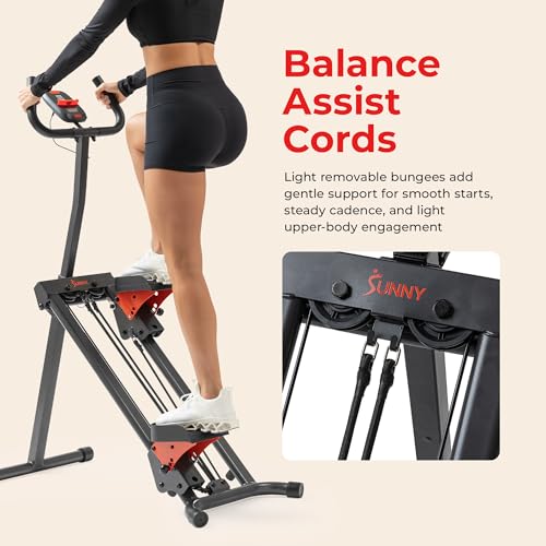 Image of Sunny Health & Fitness Stair Stepper & Climber Exercise Equipment for Home Workout, Compact Cardio Training Machine
