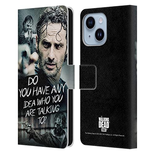 Étui Walking Dead Rick Grimes pour iPhone 14 Plus protection portefeuille cuir